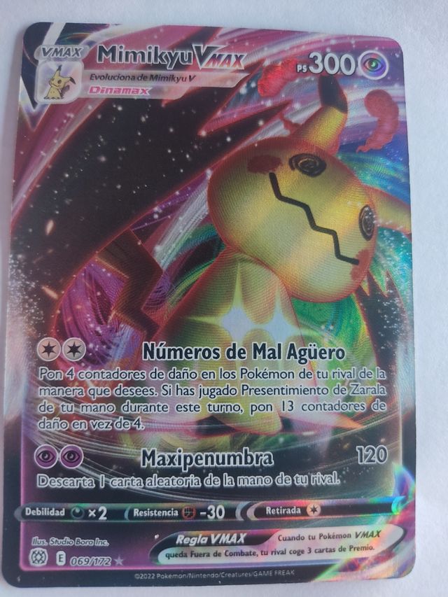 Carta Pokémon Mimikyu VMax PS 300