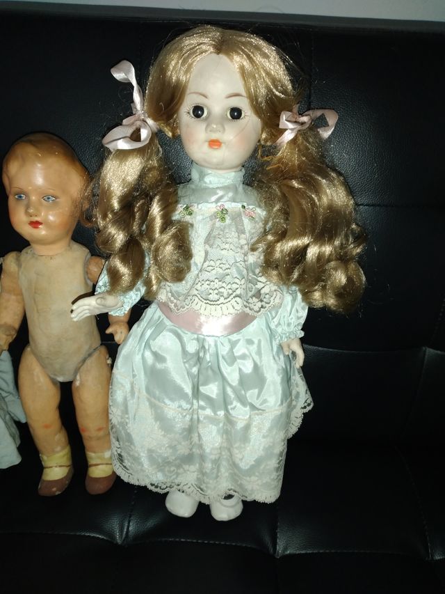 LOTE DE 6 MUÑECOS ANTIGUOS DEL AÑO 1920