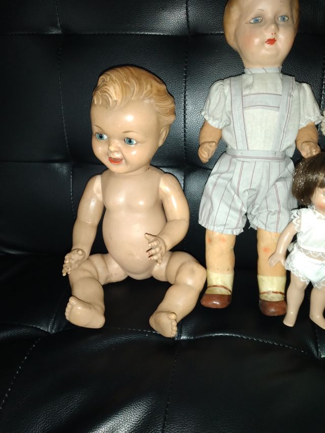 LOTE DE 6 MUÑECOS ANTIGUOS DEL AÑO 1920