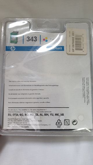 Lote 3 cartuchos tinta HP caducados de segunda mano por 3 EUR en Móstoles  en WALLAPOP