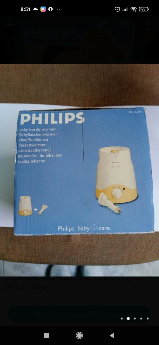 calienta biberones philips