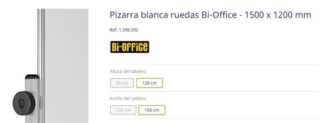 Pizarra magnética (sin soporte de ruedas)