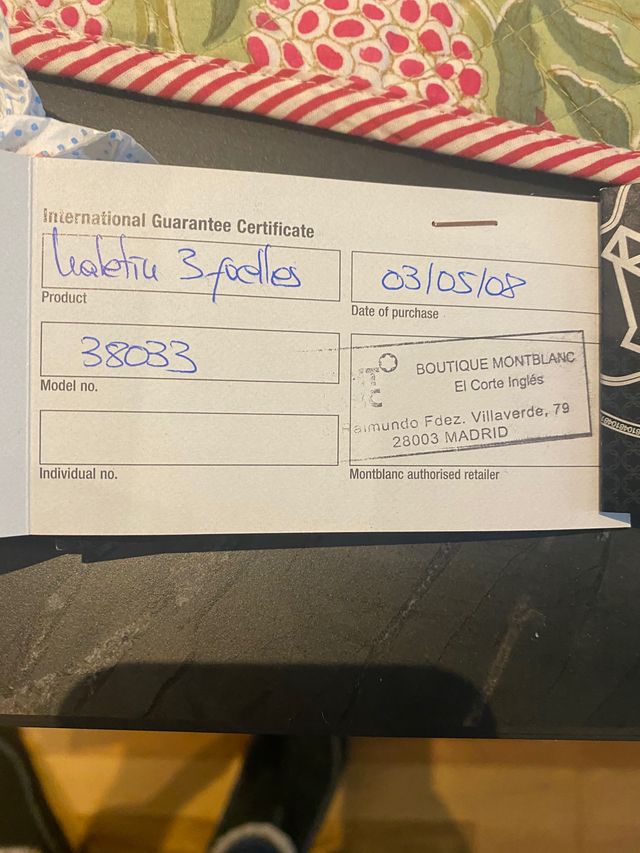 Montblanc Maletín  de cuero tres fuelles