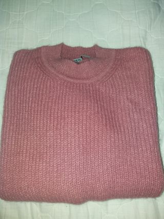 Jersey de lana Zara color rosa \\/ coral de segunda mano por 28 EUR en  Alicante en WALLAPOP