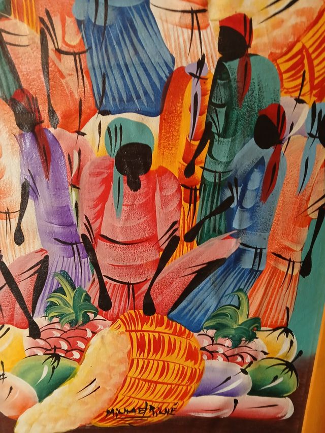 Cuadro con marco de madera.