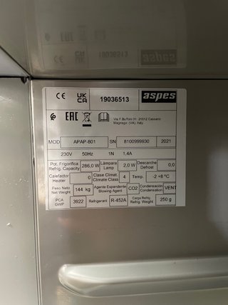 ARMARIO FRÍO INOX TARA