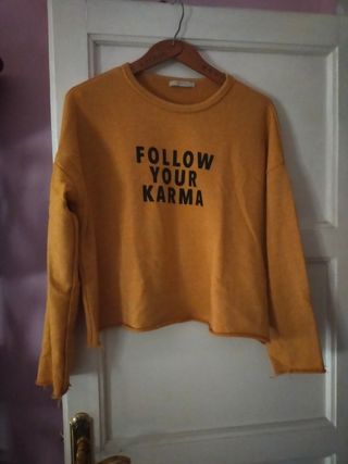 Sudadera mujer Zara talla M de segunda mano por 3 EUR en Madrid en WALLAPOP