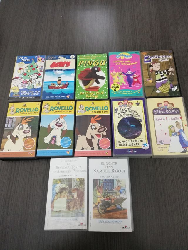 lote vhs 12 películas infantiles en catalán 