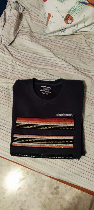 Sudadera Blue Banana x Springfield de segunda mano por 15 EUR en Valencia  en WALLAPOP