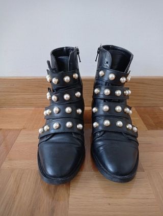 Botines Zara perlas de segunda mano en WALLAPOP