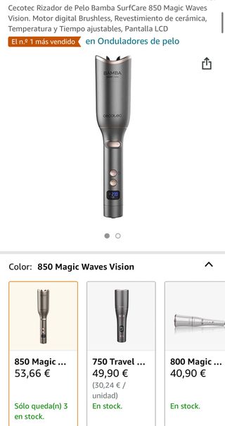 Cecotec rizador de pelo SurfCare 850 Magic Waves de segunda mano por 40 EUR  en Cornellà de Llobregat en WALLAPOP