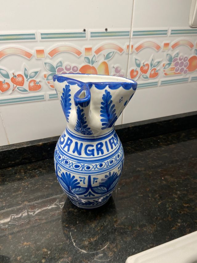 Juego de Jarra y 6 vasos de sangría
