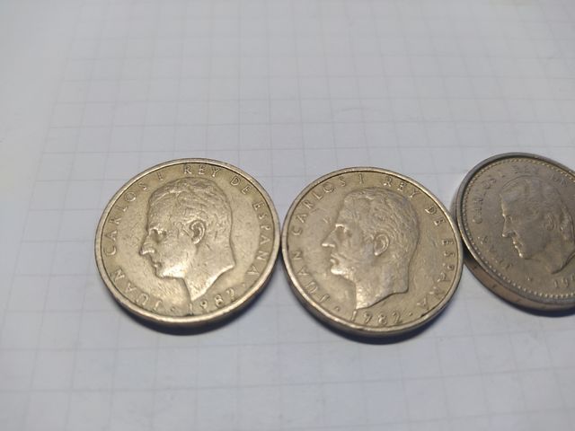 5 Monedas de 100 pesetas RJCI 1982, 1998, 1999