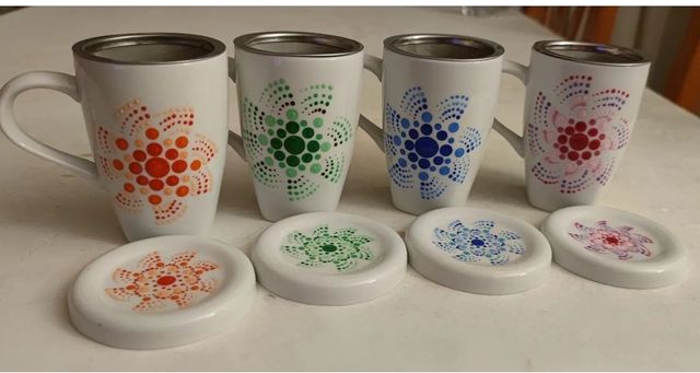 Regalos con puntillismo mandala