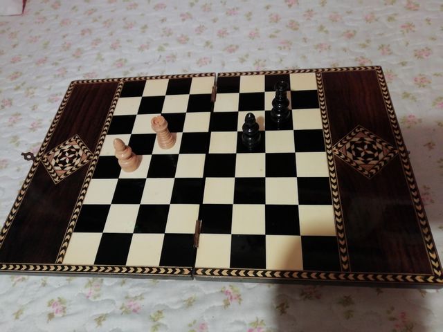 Caja madera  ajedrez