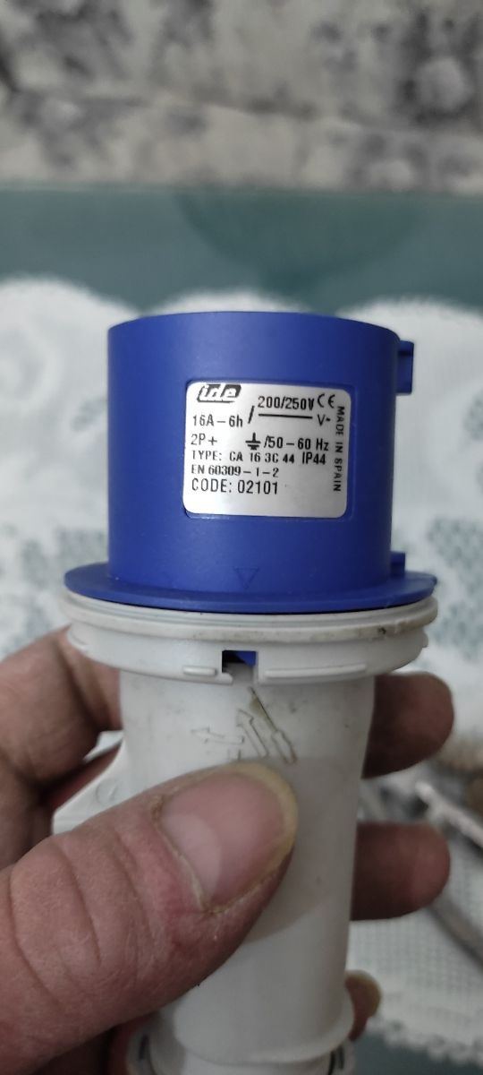 alcachofa de 3pin 220v 16amp