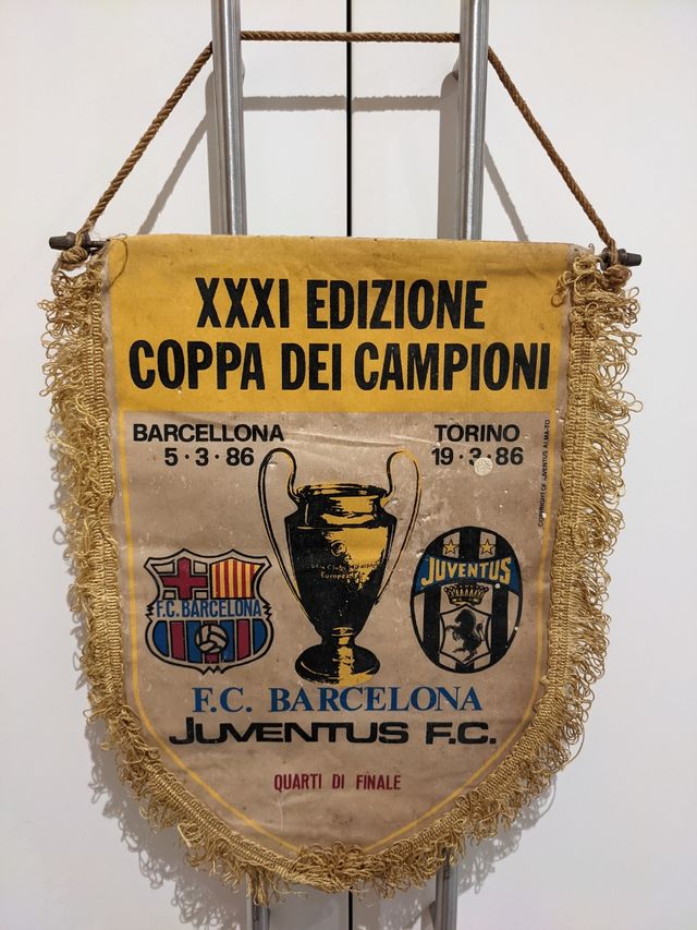 Banderín FC Barcelona - Juventus Liga Campeones