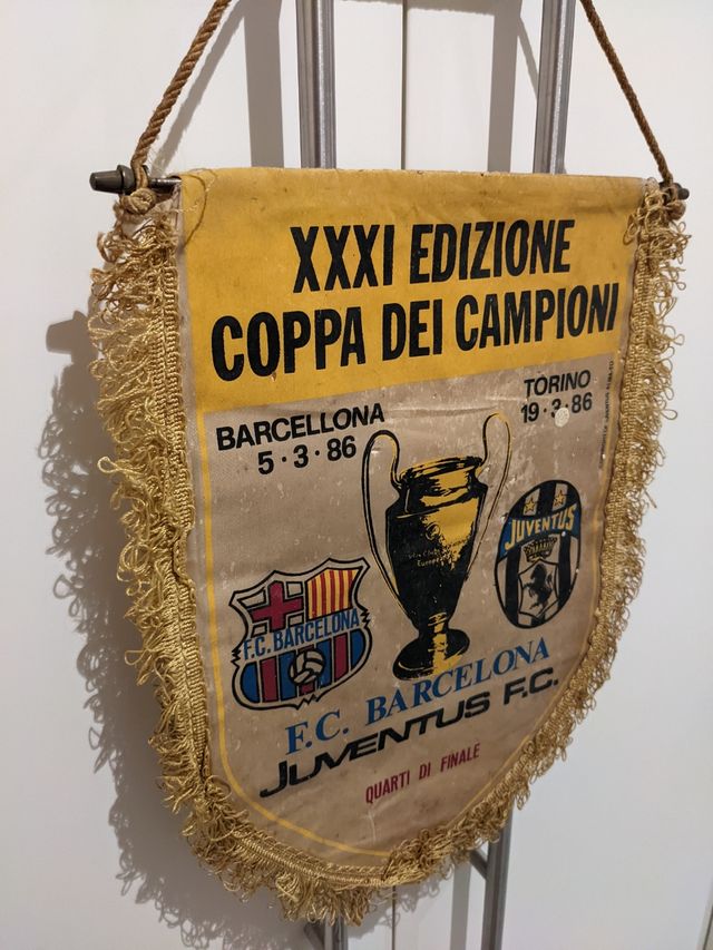 Banderín FC Barcelona - Juventus Liga Campeones
