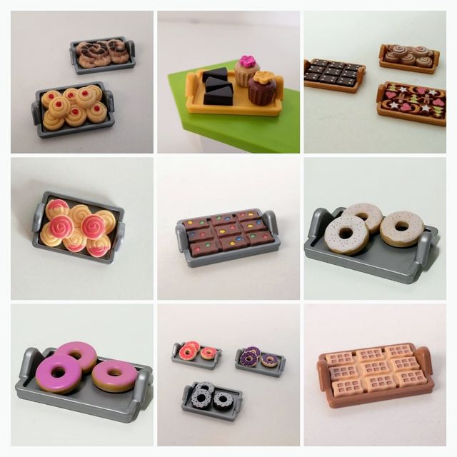 bandejas de pastelería de Playmobil