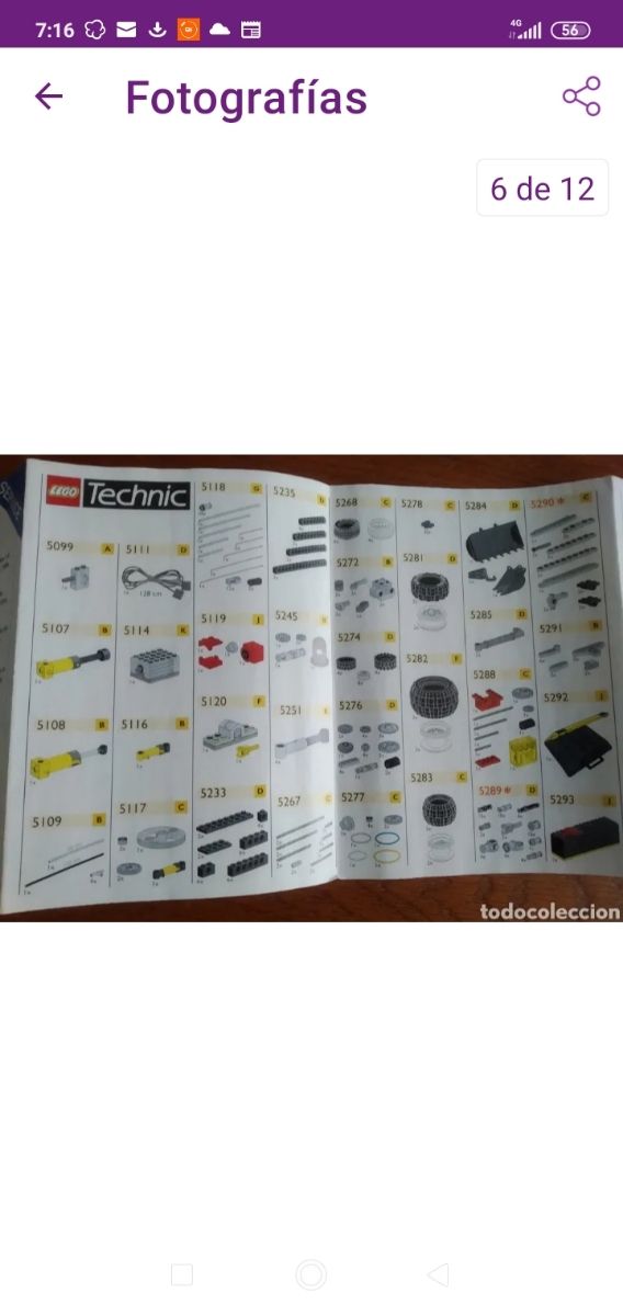 Catálogo Piezas Lego Año 1996