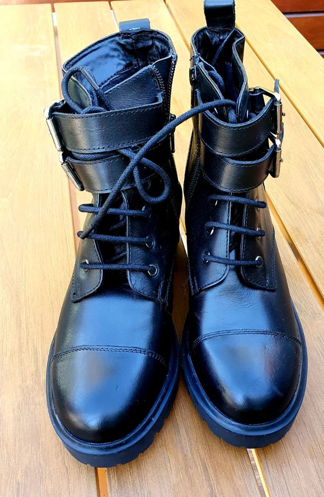 Botines negros piel calidad estreno 38 CafeNoir