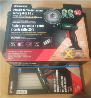 Pistola termoselladora parkside recargable de segunda mano por 20 EUR en  Poligono Industrial San Fernando en WALLAPOP