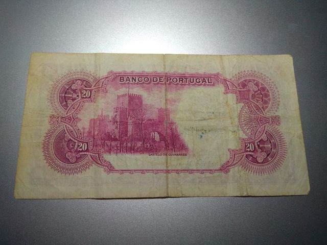 PORTUGAL. ESCASO BILLETE DE 20 ESCUDOS. 1929