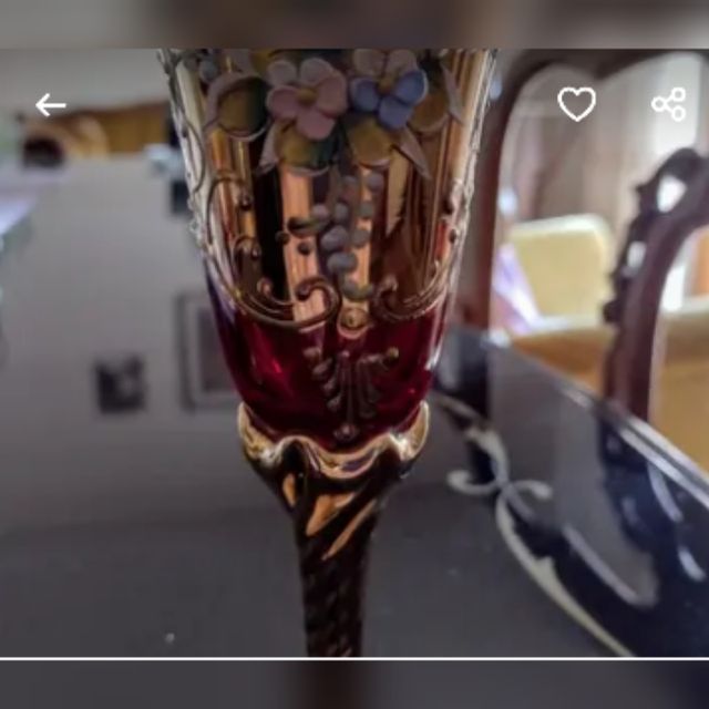 6 coppe spumante murano