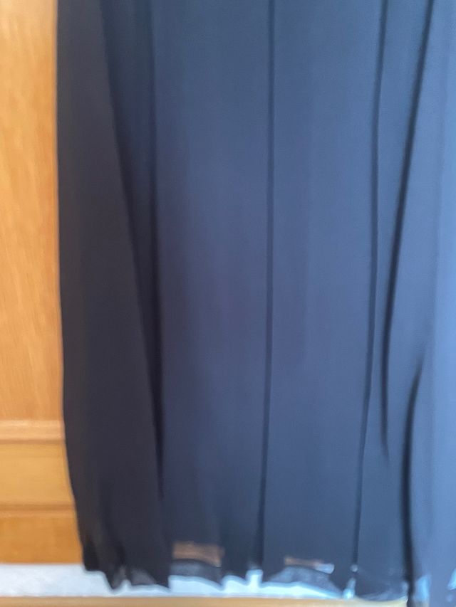 Vestido mini babydoll Tintoretto negro gasa T36f