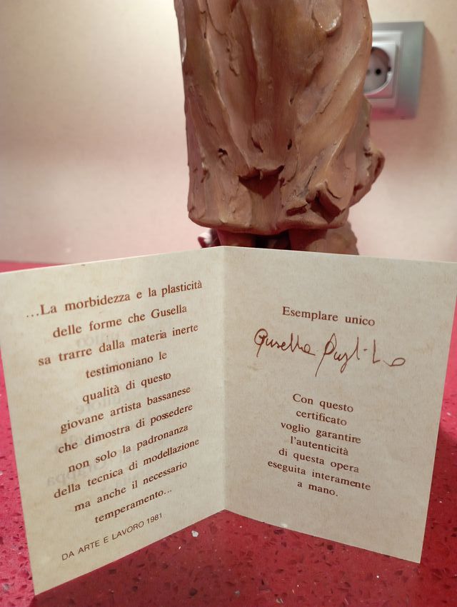 Escultura de arcilla de Guglielmo Gusella