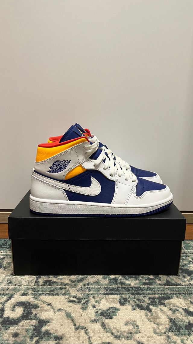 Jordan 1 Mid Royal Blue Laser Orange