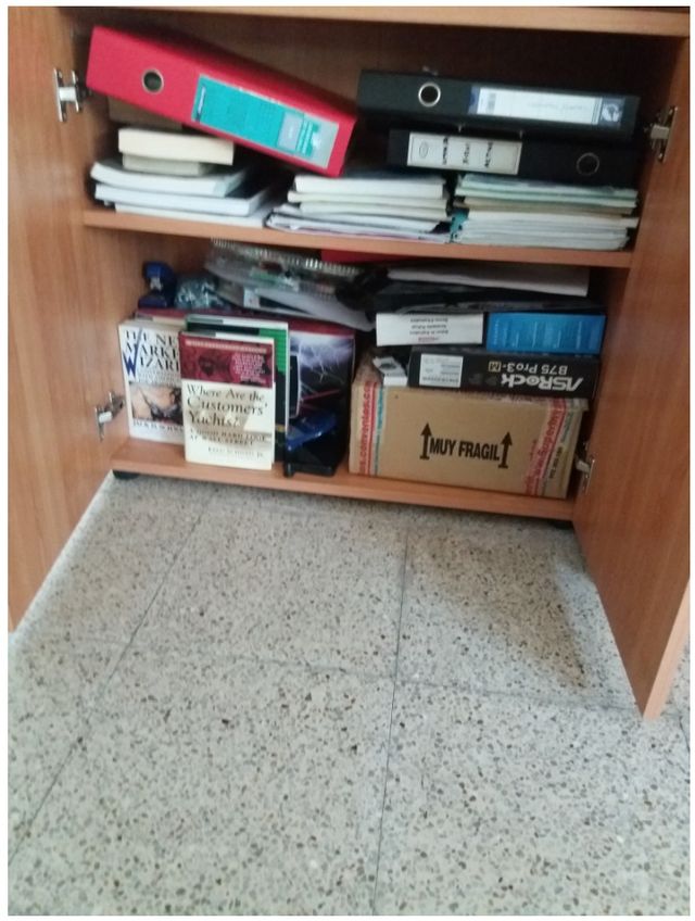 ARMARIO 72CMS ALTURA COLOR OLMO CON PUERTAS