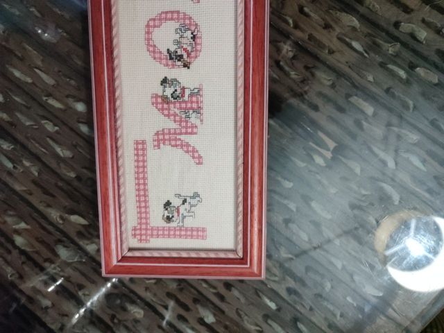 ARTESANIA: CUADRO DE PUNTO DE CRUZ MÓNICA