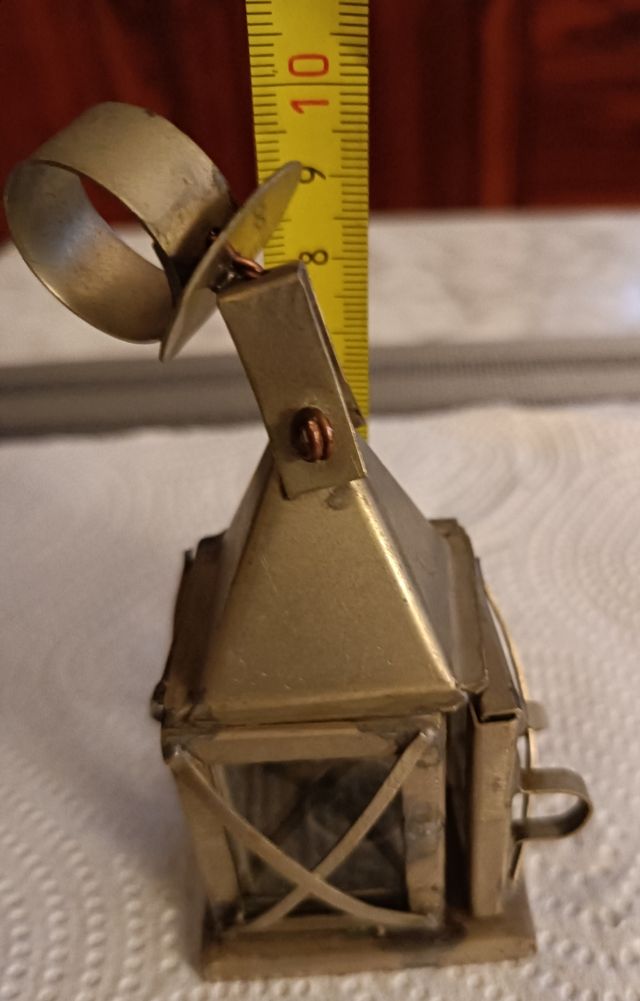 MINI CANDIL ARTESANAL EN METAL Y CRISTAL