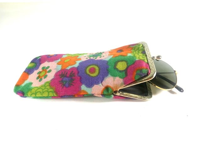 NUEVO Estuche o funda vintage para gafas 70s