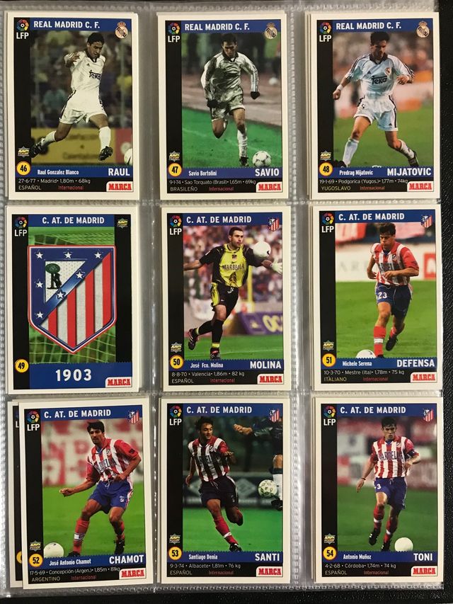 Cards MARCA años 90 Mundi cromo