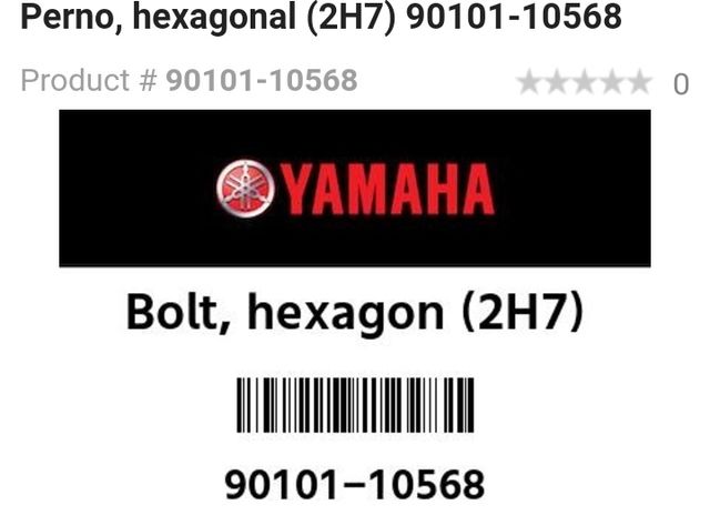 Yamaha tornillo 90101-10568
