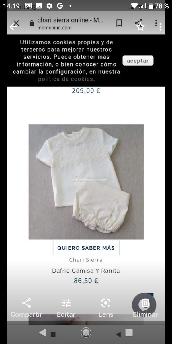 conjunto de bautizo niño  nuevo talla 18 meses
