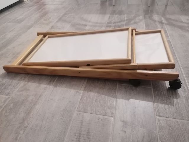 Carrello portavivande richiudibile in legno