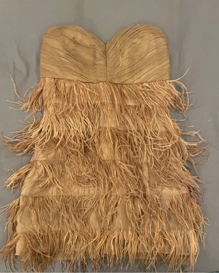 Vestido plumas Zara talla S de segunda mano por 8 EUR en Noviales en  WALLAPOP