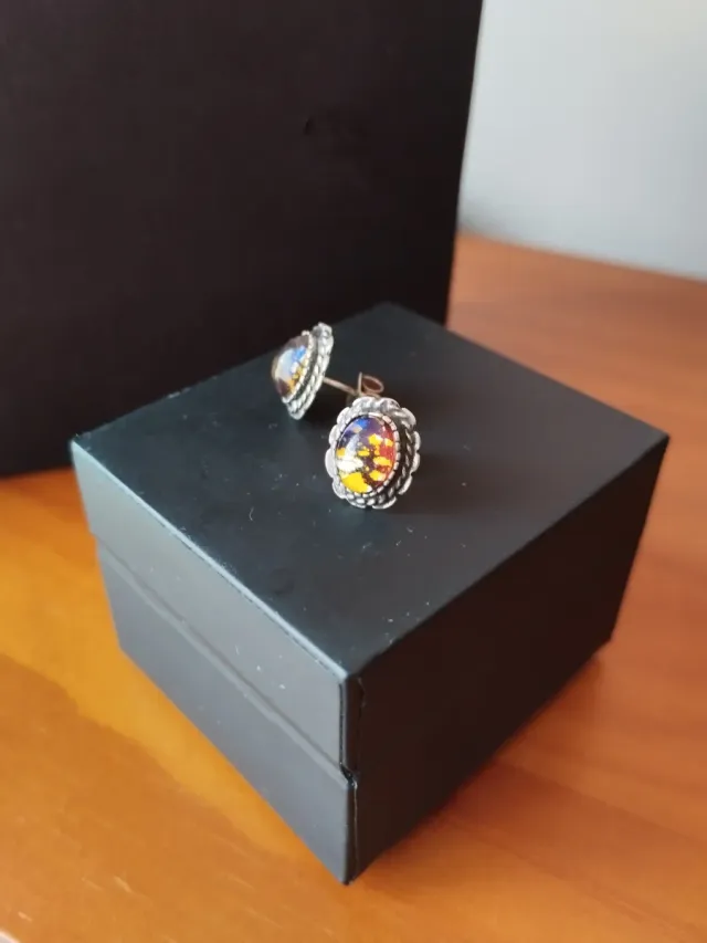 Pendientes cristal en plata