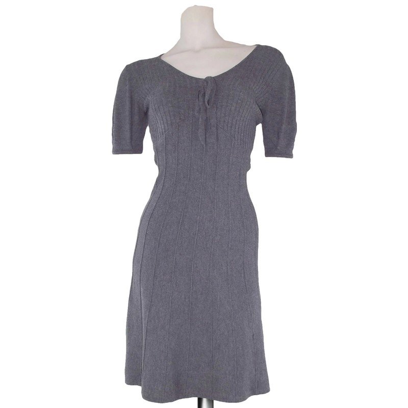 abito corto donna grigio misto cashmere taglia s s