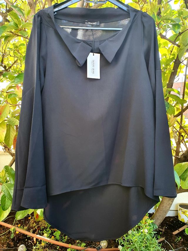 Camisola Denny Rose negra nueva S manga larga