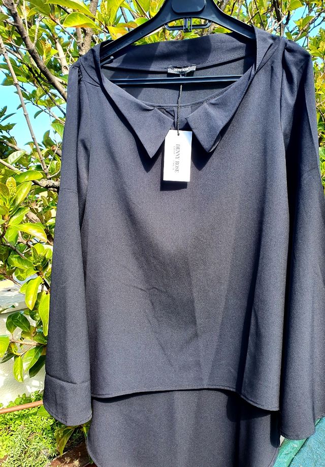 Camisola Denny Rose negra nueva S manga larga