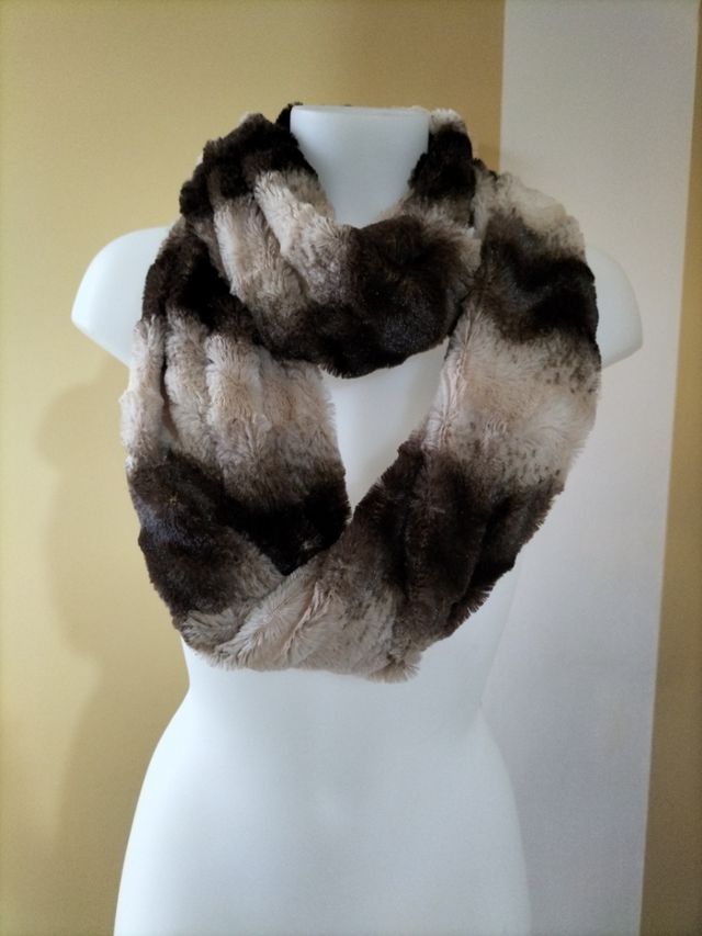 Sciarpa marrone e beige