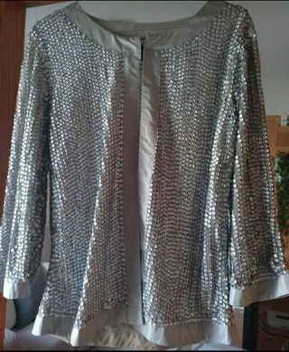 Chaquetas Zara Plateado talla 38 FR de en Sintético - 10474303