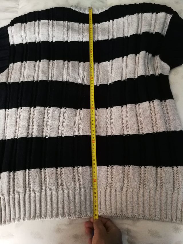 Lacoste Jersey de punto de rayas azules.