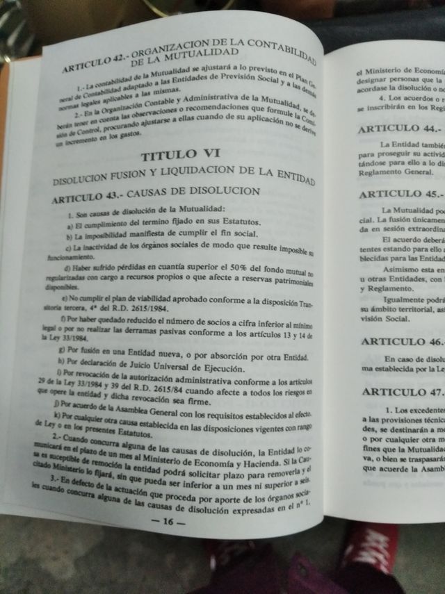 Estatuto mutualidad polícia 1989
