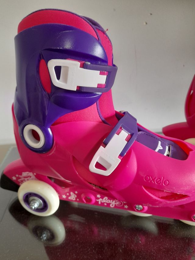 Patines ,casco,juego de rodilleras con bolsa para