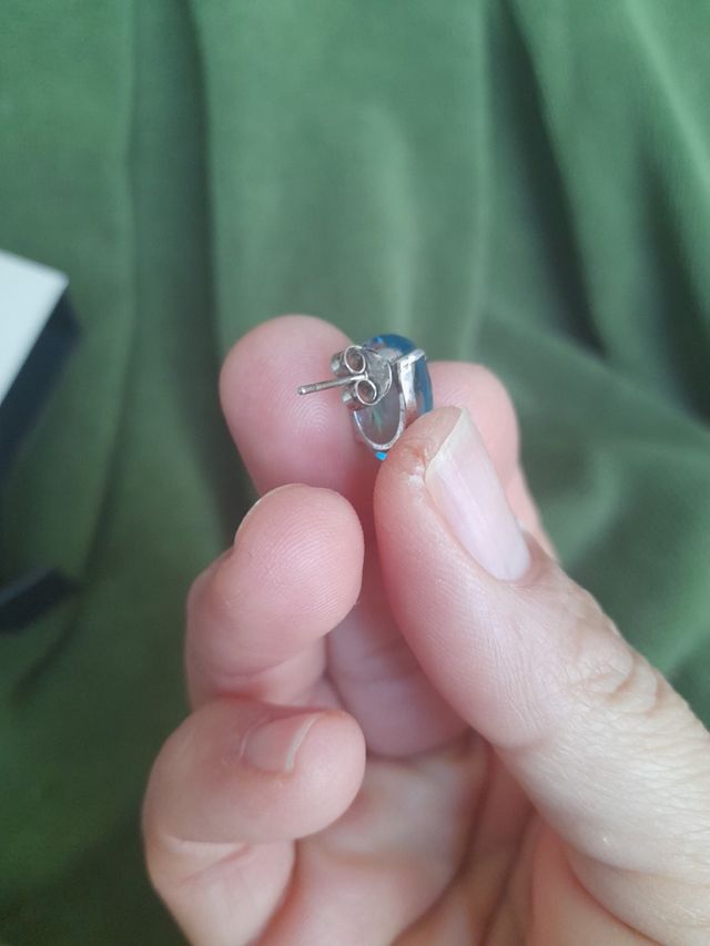 Pendientes Lotus plata cristal Lotus y gargantilla